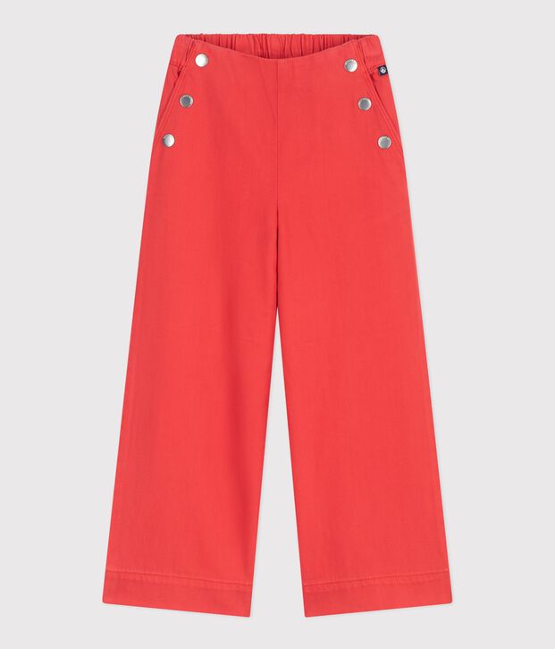 Pantalon enfant en denim rouge