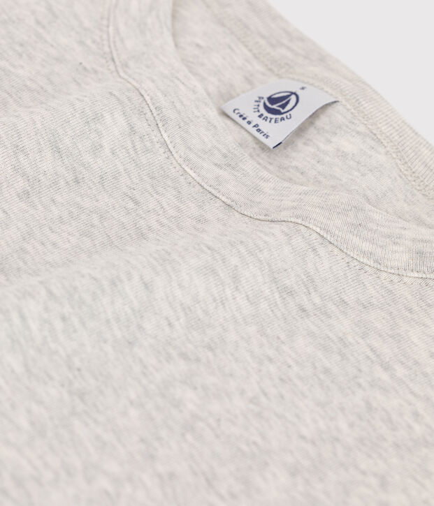 Tee-shirt L'ICONIQUE col rond en coton Femme gris chin&eacute; clair