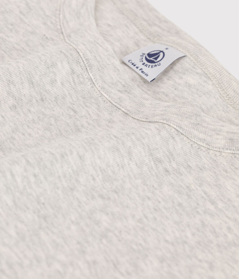 Tee-shirt L'ICONIQUE col rond en coton Femme gris BELUGA CHINE