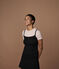 Robe à bretelles en coton Femme noir NOIR