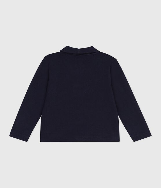 Cardigan enfant en coton uni bleu SMOKING