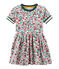 Robe manches courtes enfant fille gris/multicouleur