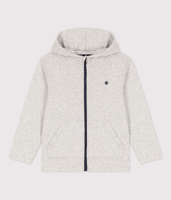 Sweatshirt zippé à capuche enfant garçon gris BELUGA CHINE