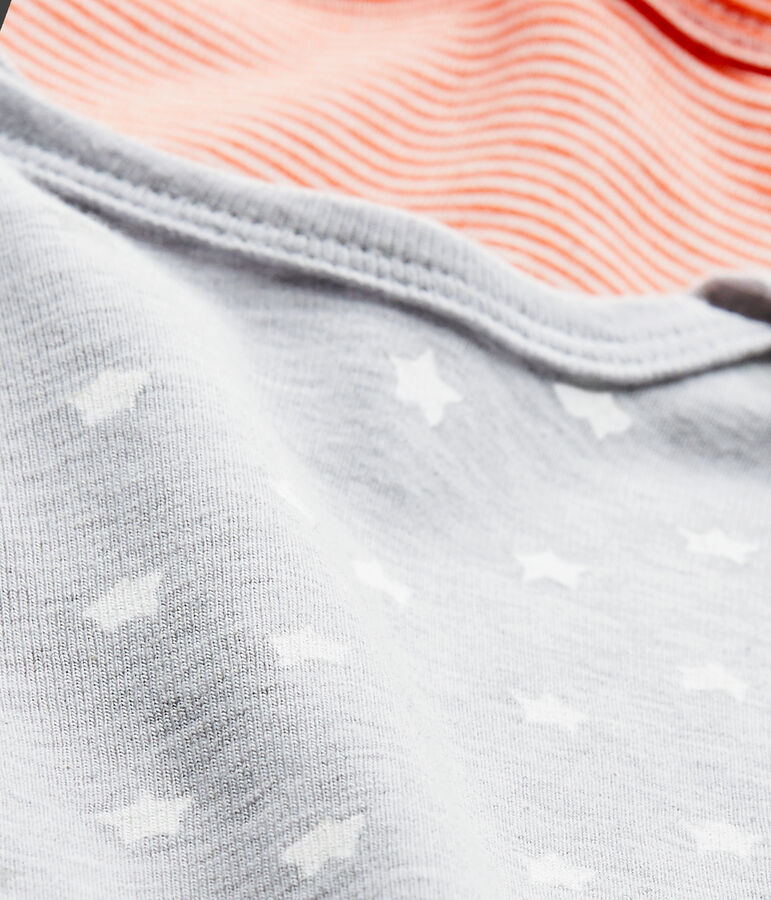 Lot de 2 bodies b&eacute;b&eacute; gar&ccedil;on manches courtes blanc