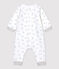 Combinaison longue imprimé marmottes bébé en coton biologique blanc MARSHMALLOW/gris GRIS