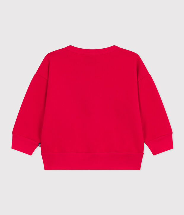 Sweatshirt en molleton b&eacute;b&eacute; rouge