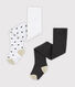 Lot de 2 paires de collants bébé fille