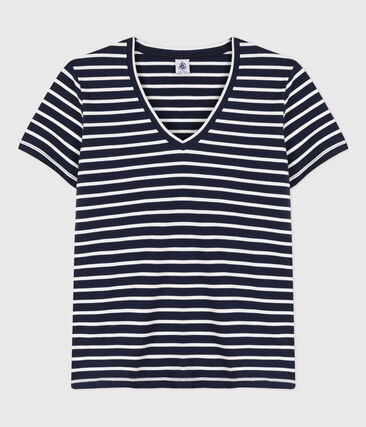 Tee-shirt LE DROIT col V en coton Femme