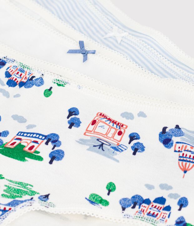 Lot de shorties enfant en coton imprim&eacute; Paris multicouleur