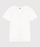 Tee-shirt l'Iconique manches courtes en côte unie femme blanc ECUME
