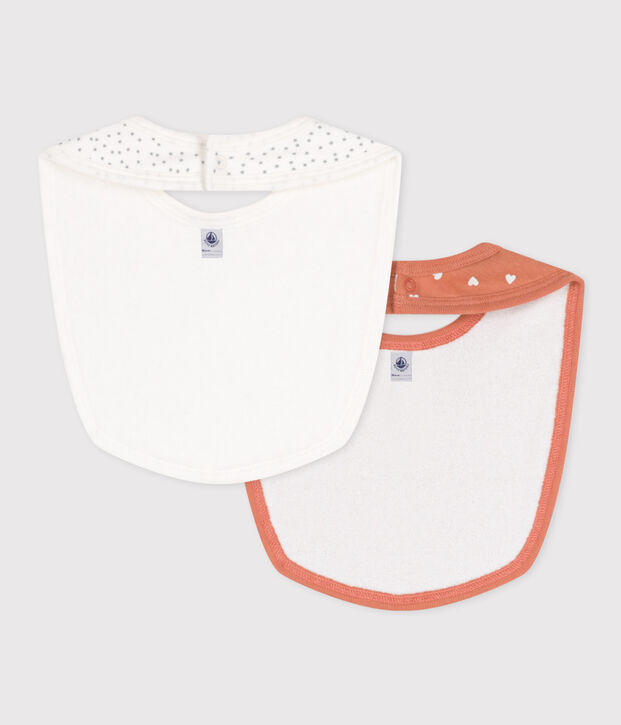 Lot de 2 bavoirs imprim&eacute;s b&eacute;b&eacute; en coton multicouleur