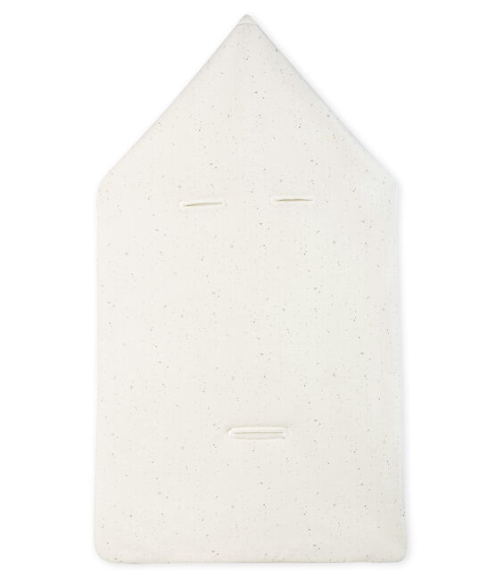 Nid d'ange bébé en tubique blanc MARSHMALLOW/blanc MULTICO