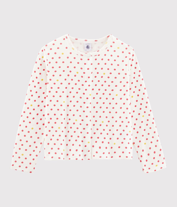 Cardigan enfant fille blanc/multicouleur