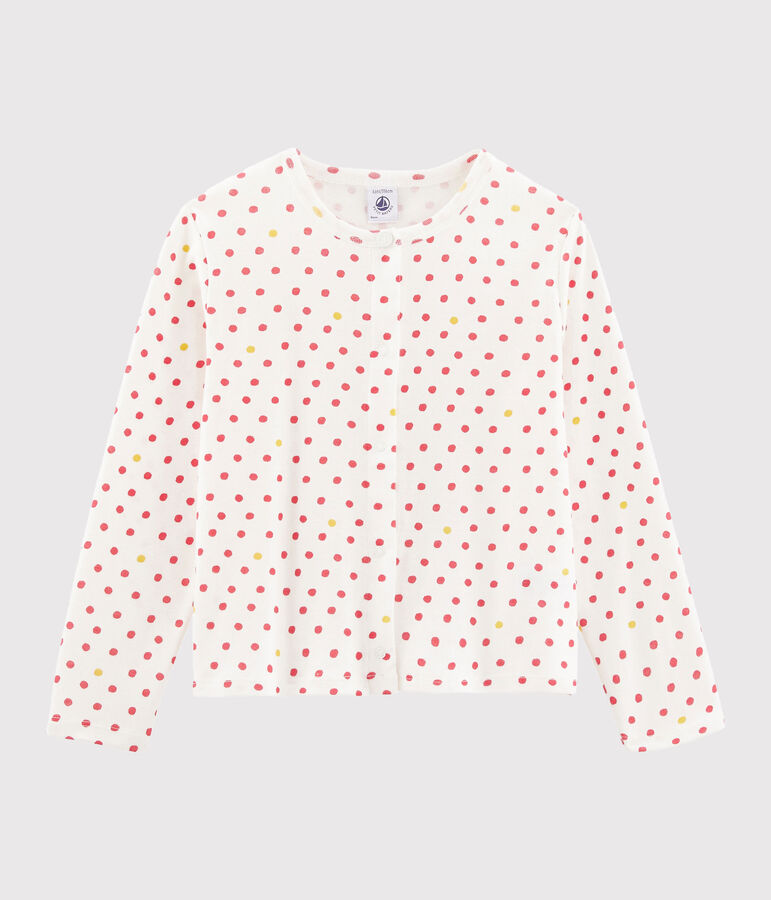 Cardigan enfant fille blanc/multicouleur