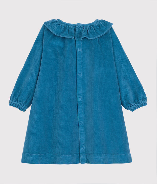 Robe en velours b&eacute;b&eacute;. bleu