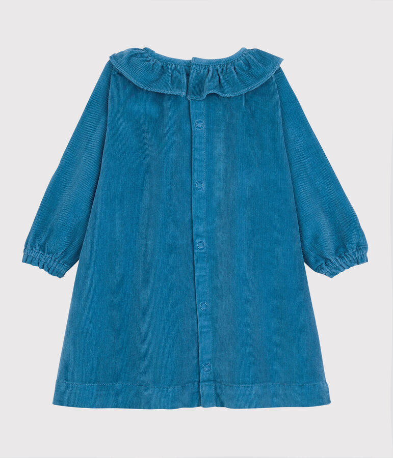 Robe en velours b&eacute;b&eacute;. bleu MALLARD