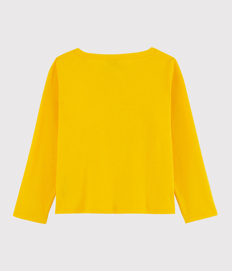Cardigan en coton enfant fille jaune JAUNE