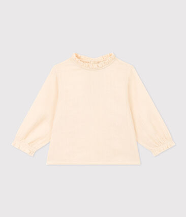 PETIT BATEAU - Blouse manches longues en gaze de coton bébé