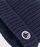 Bonnet b&eacute;b&eacute; en tricot doubl&eacute; en polaire bleu marine
