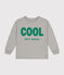Tee-shirt manches longues en jersey fin enfant garçon gris CHATON CHINE