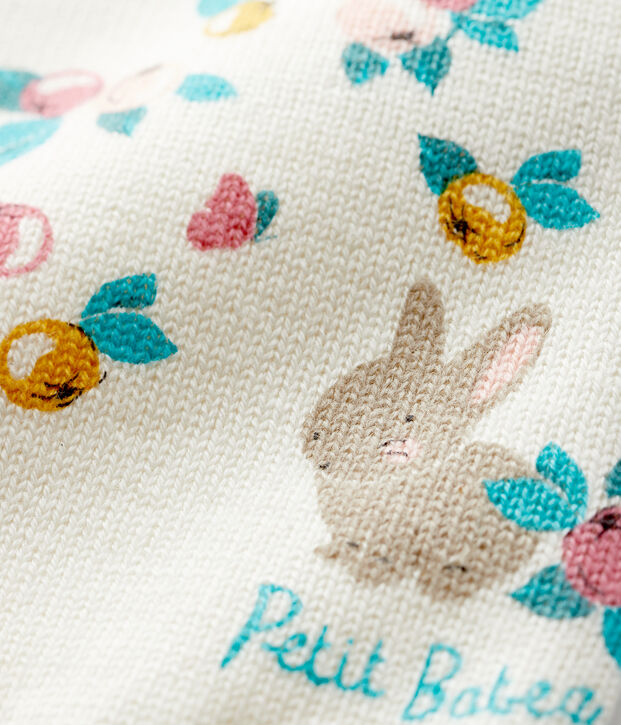 Cardigan manches longues b&eacute;b&eacute; fille blanc