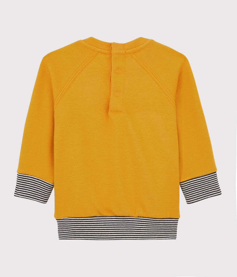 Sweatshirt en molleton b&eacute;b&eacute;. jaune BOUDOR
