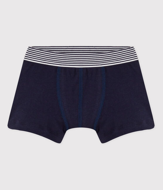 Boxer petit garçon en coton bleu SMOKING