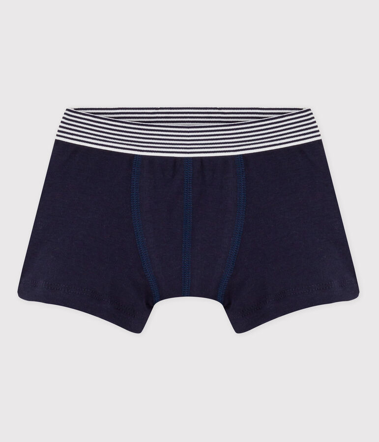 Boxer petit gar&ccedil;on en coton bleu