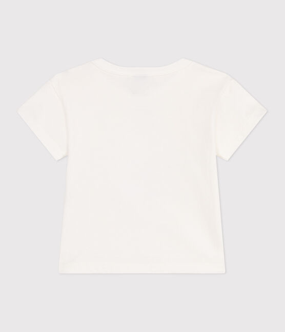 T-shirt bébé en coton à manches courtes uni blanc MARSHMALLOW