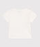 T-shirt bébé en coton à manches courtes uni blanc MARSHMALLOW