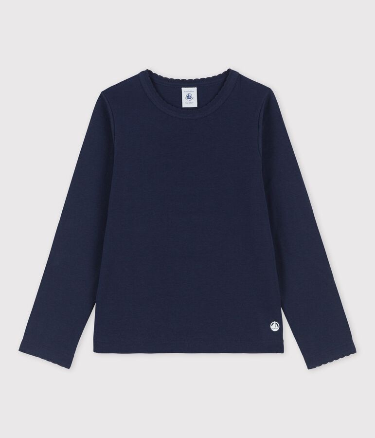 Tee-shirt &agrave; manches longues enfant fille / gar&ccedil;on bleu