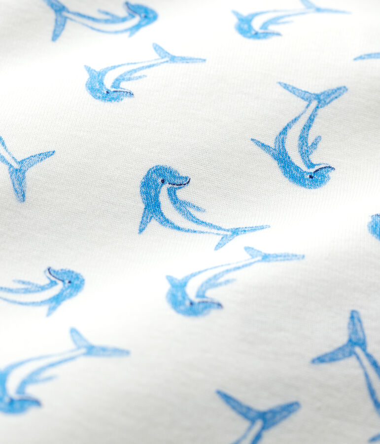 Combicourt dauphin b&eacute;b&eacute; en coton blanc MARSHMALLOW/blanc MULTICO