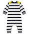 Combinaison longue rayure marinière bebe garcon blanc MARSHMALLOW/bleu SMOKING