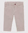 Pantalon bébé garçon rayé rouge VINO/blanc MARSHMALLOW