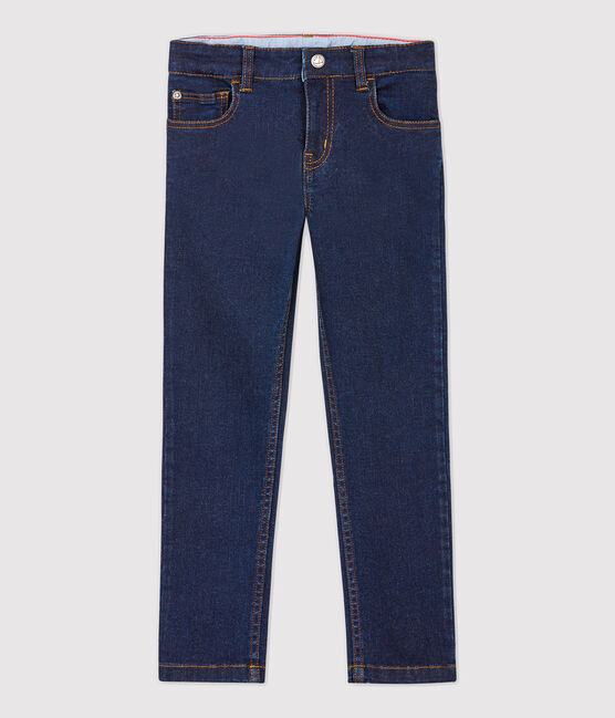 Pantalon slim en denim enfant garçon bleu DENIM BLEU FONCE