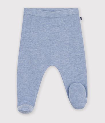 Pantalon bébé en tricot laine et coton uni