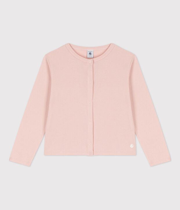 Cardigan en coton enfant fille rose