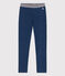 Jegging en molleton effet denim enfant fille bleu MEDIEVAL/beige ECRU