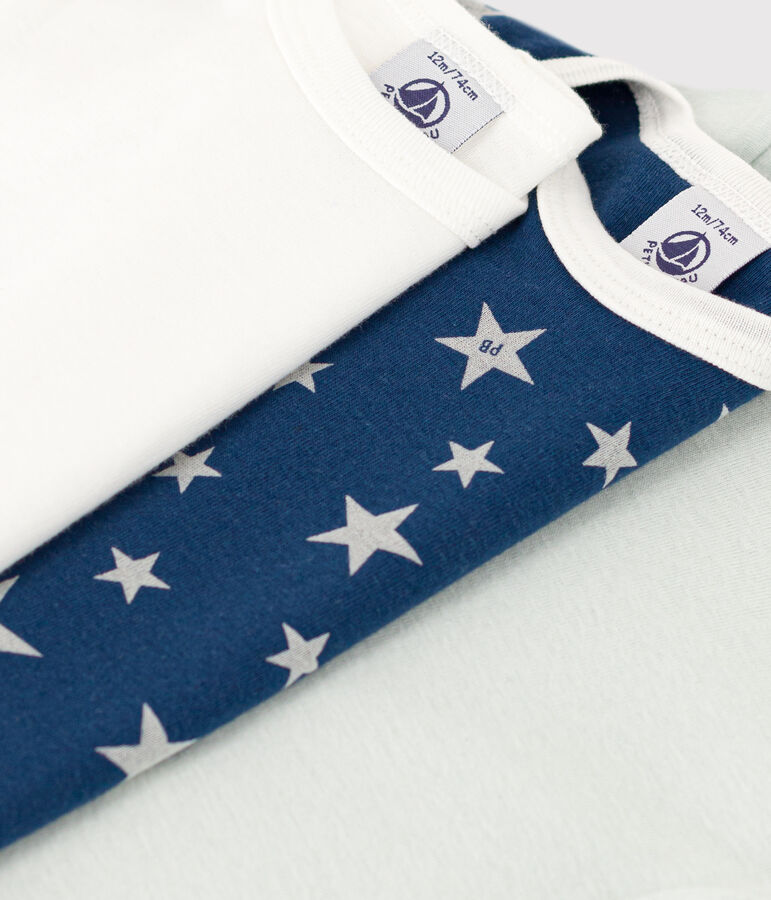 Lot de 3 bodies manches &eacute;toiles phosphorescentes b&eacute;b&eacute; en coton variante 1