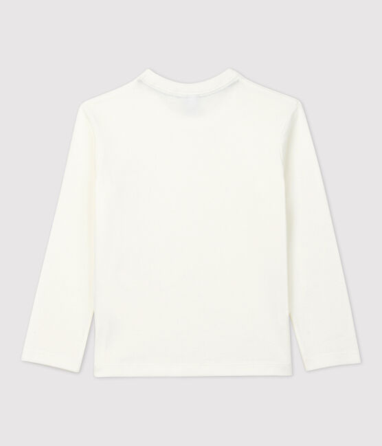 T-shirt en coton bio enfant fille / garçon blanc MARSHMALLOW
