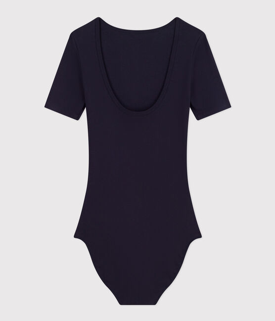 Body en coton et élasthanne femme bleu SMOKING