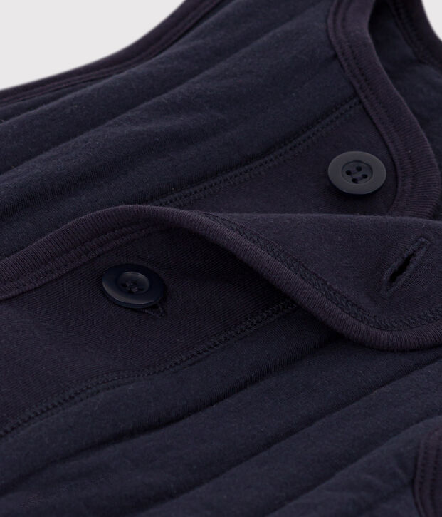 Veste sans manche en tubique enfant fille / gar&ccedil;on bleu marine