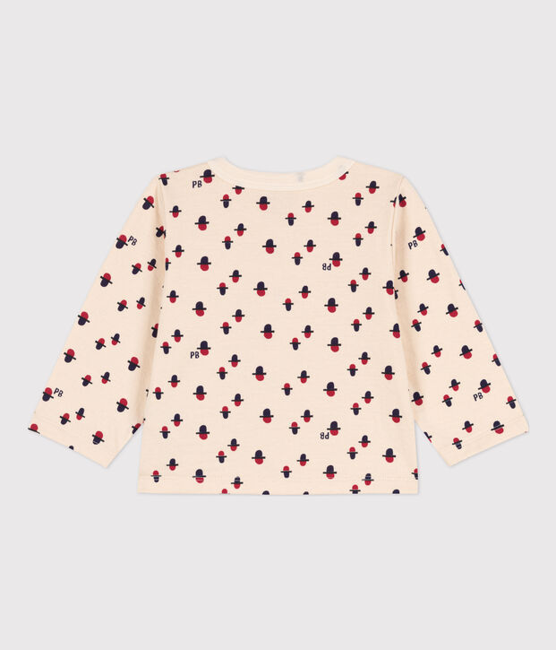 Cardigan b&eacute;b&eacute; imprim&eacute; en tubique &eacute;cru/multicouleur