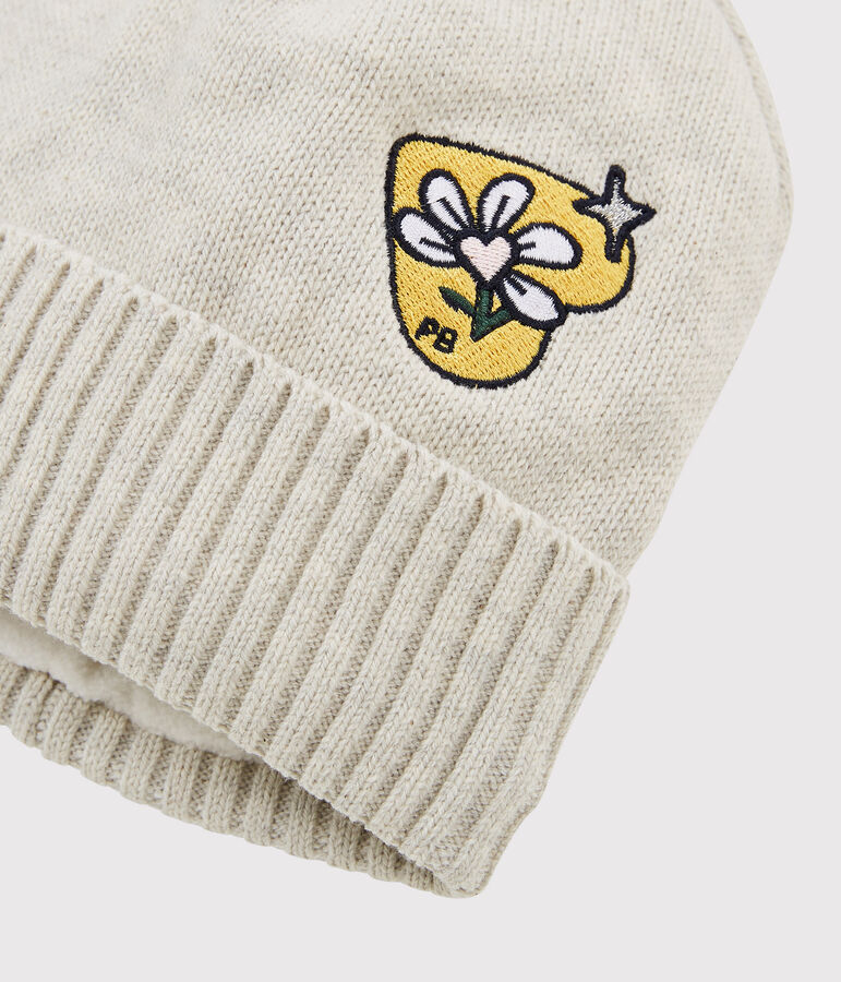 Bonnet enfant fille beige MONTELIMAR CHINE