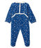 Dors bien bébé fille en velours bleu MAJOR/blanc MARSHMALLOW