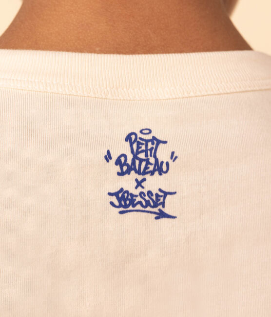 Tee-shirt manches longues en coton enfant fille / garçon blanc AVALANCHE/ MULTICO