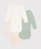 Lot de 3 bodies manches longues en coton bébé variante 1
