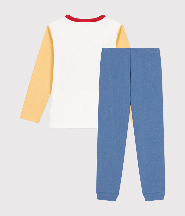 Pyjama en coton  uni motif espace enfant bleu BEACH/ MULTICO