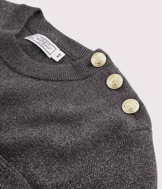 Pull brillant coton Femme noir CITY/gris ARGENT