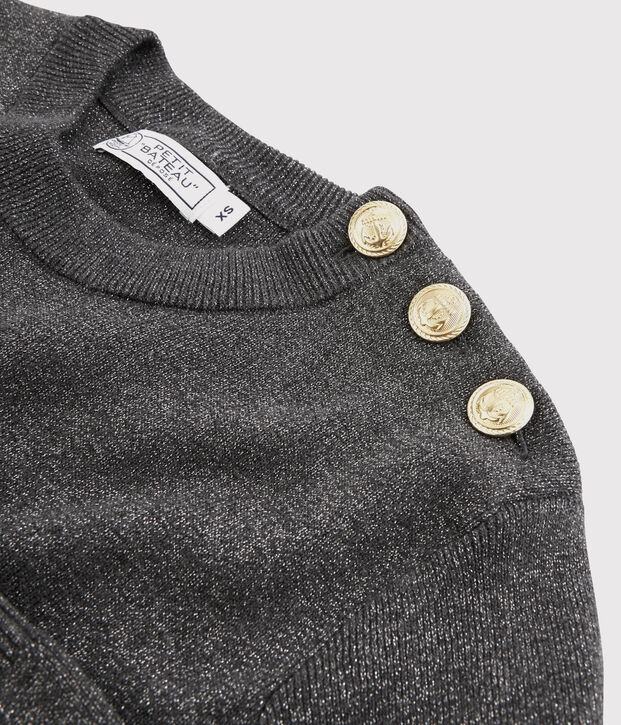 Pull brillant coton Femme gris/gris